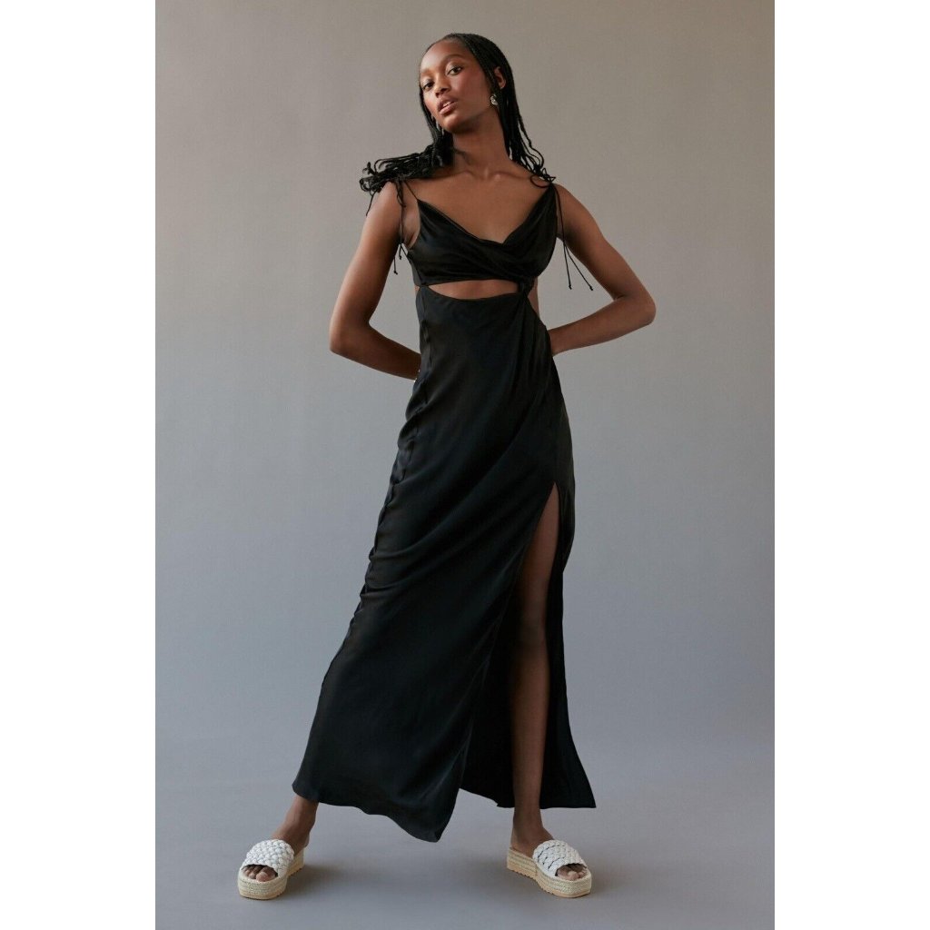 For Love & Lemons Kyra Cut Out Maxi Dress Black